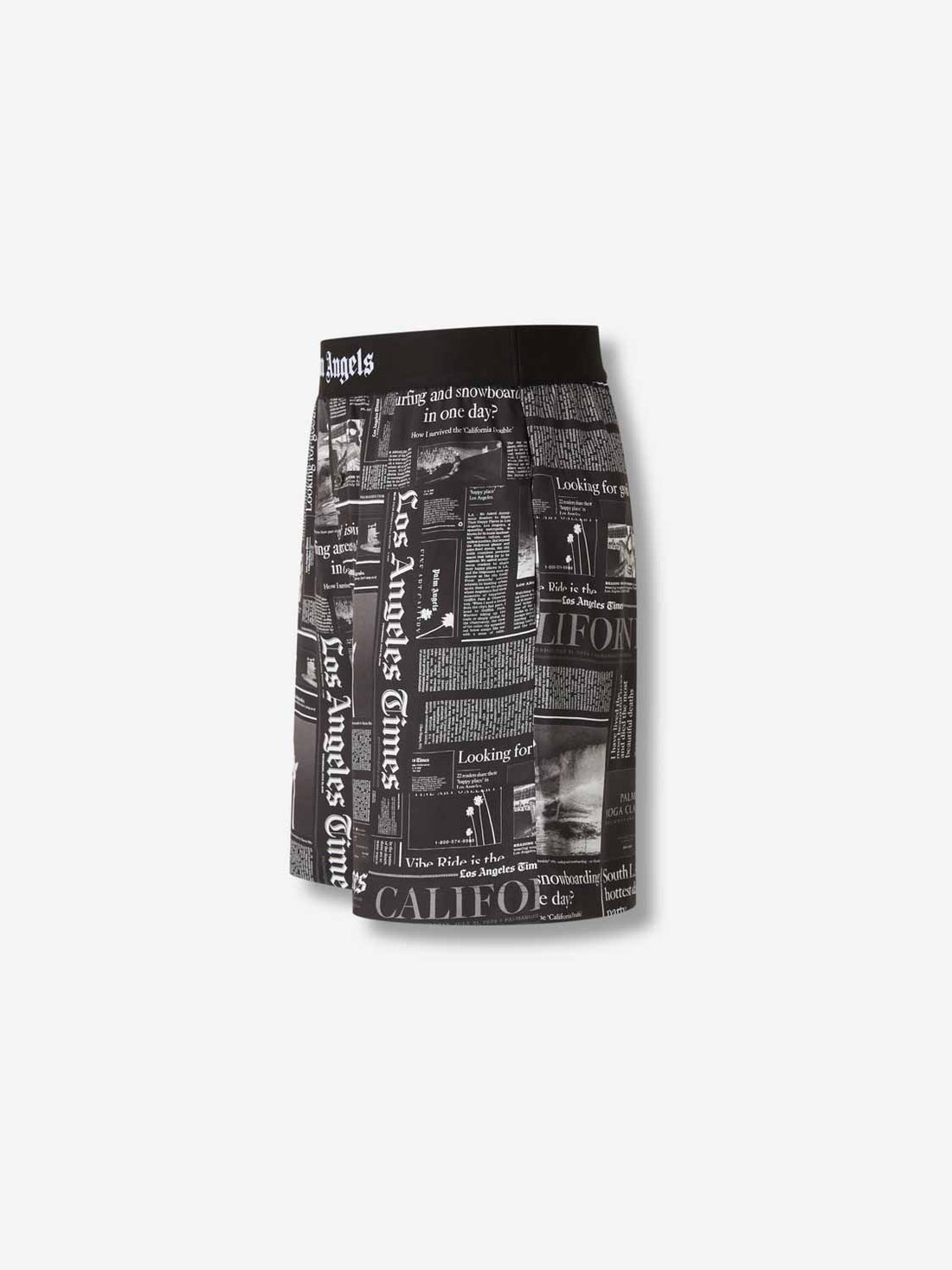 Outlet online Palm Angels Hombre Bermudas Estampado Periódico color Negro sku 523-001205 01 - Foto 2