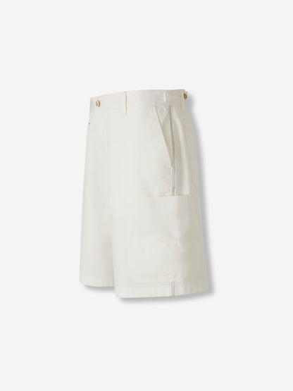Outlet online Givenchy Hombre Bermudas Cargo Algodón color Blanco sku 523-001237 01 - Foto 2