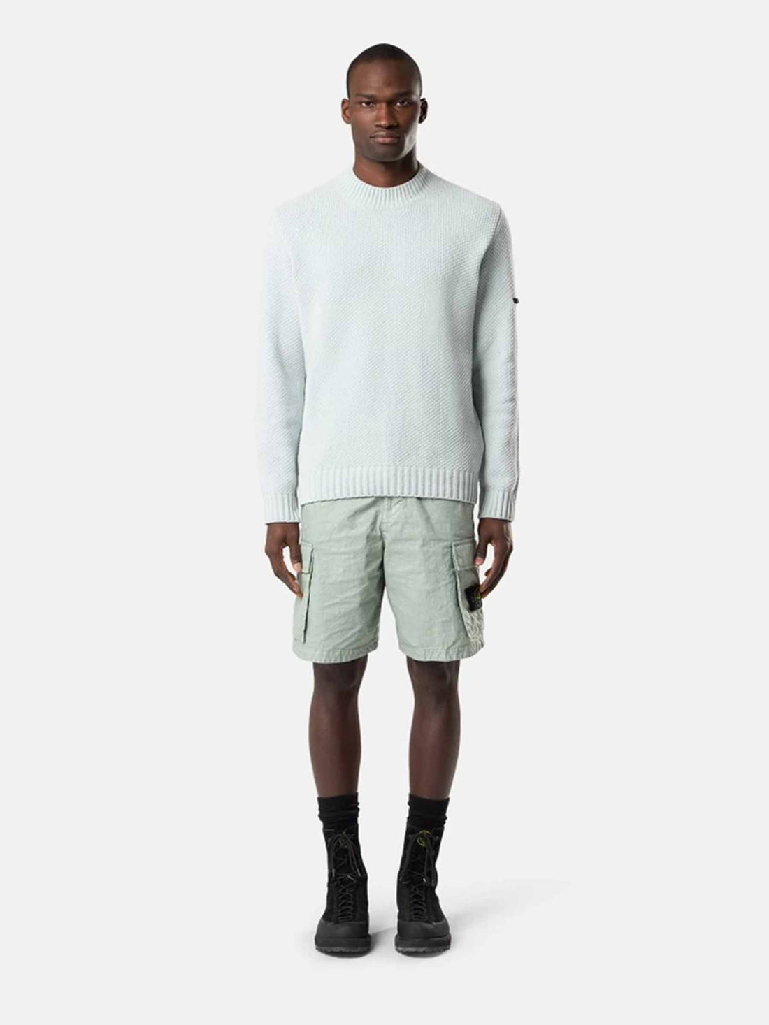 Outlet online Stone Island Hombre Bermudas Cargo Algodón color Verde sku 523-001262 02 - Foto 2