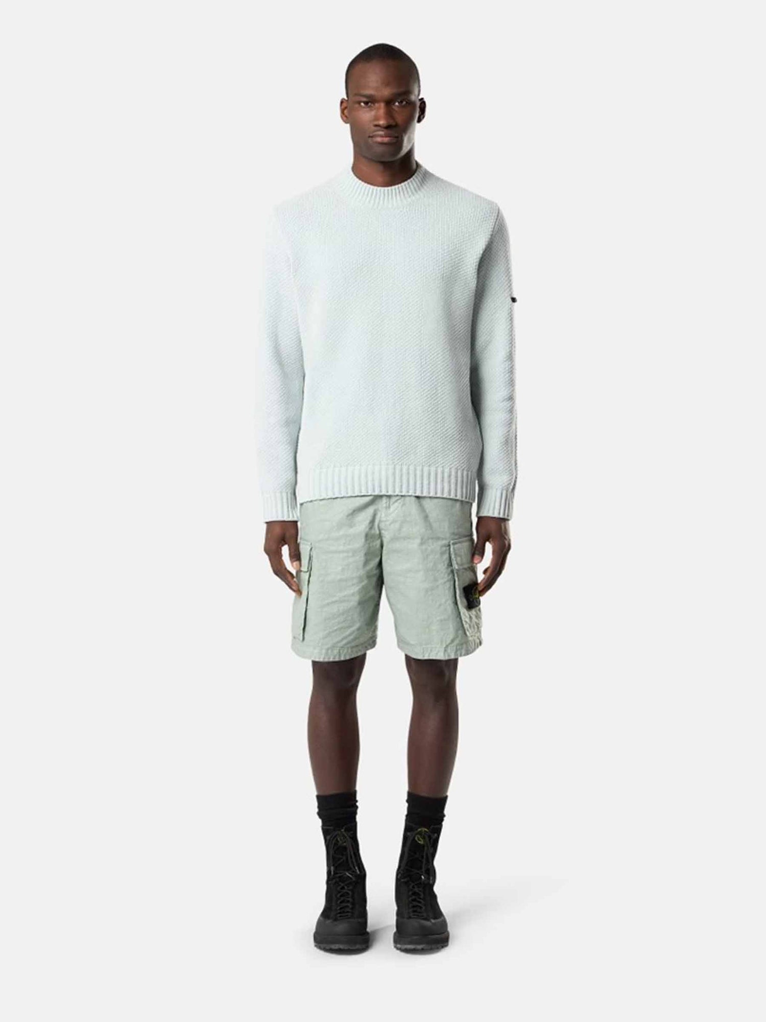 Outlet online Stone Island Hombre Bermudas Cargo Algodón color Verde sku 523-001262 02 - Foto 2
