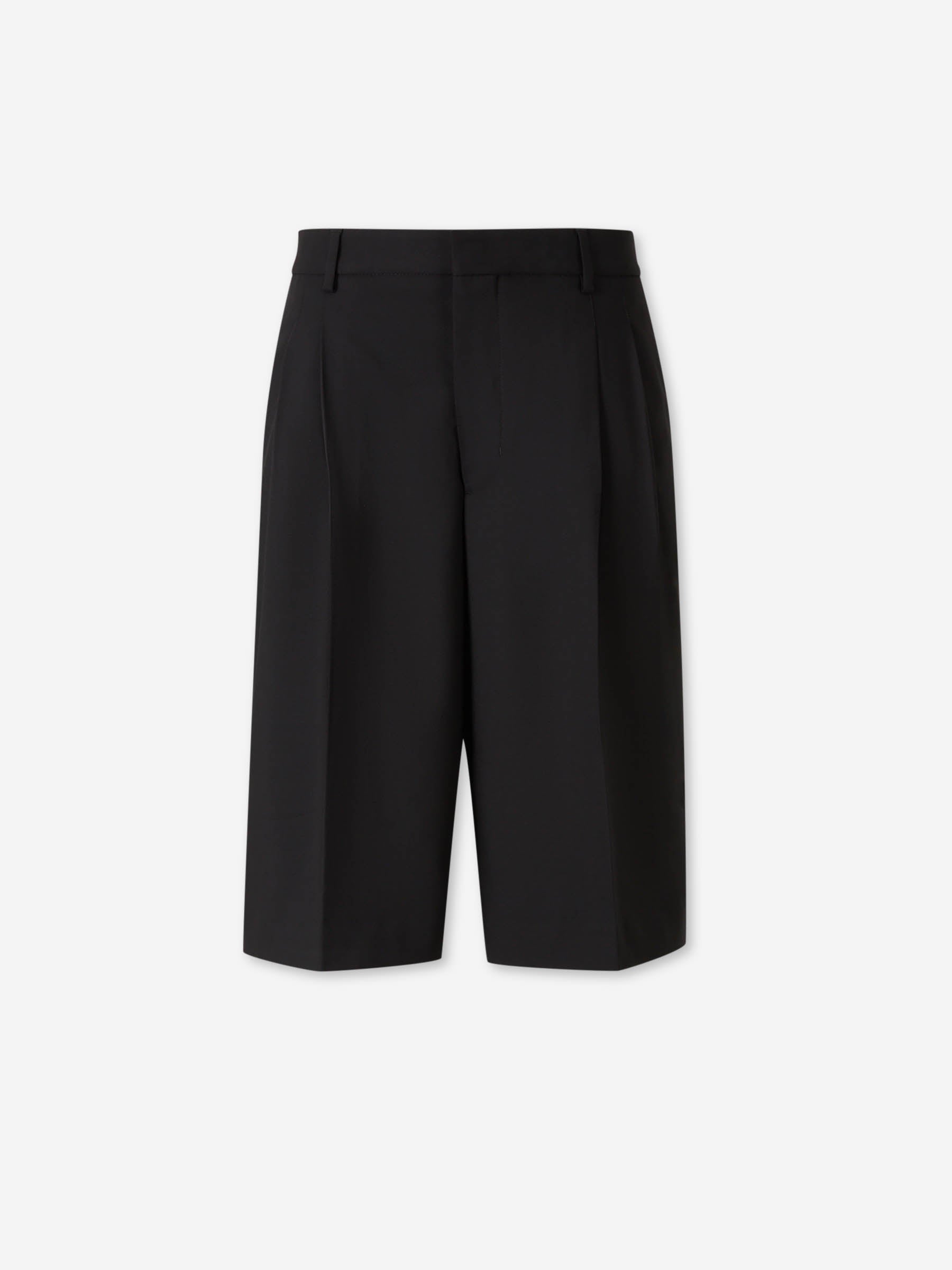 Ami Paris Hombre Barcelona Bermudas Pinzas Lana color Negro sku 523-001302 01 - Foto 1