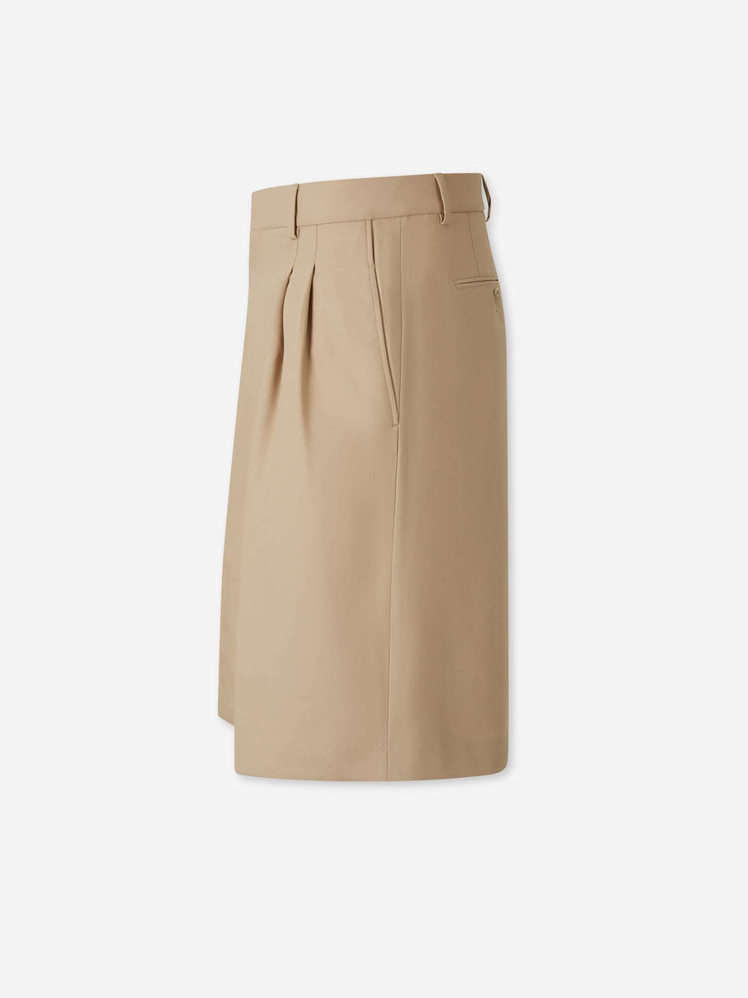 Ami Paris Hombre Barcelona Bermudas Pinzas Lana color Camel sku 523-001302 02 - Foto 2