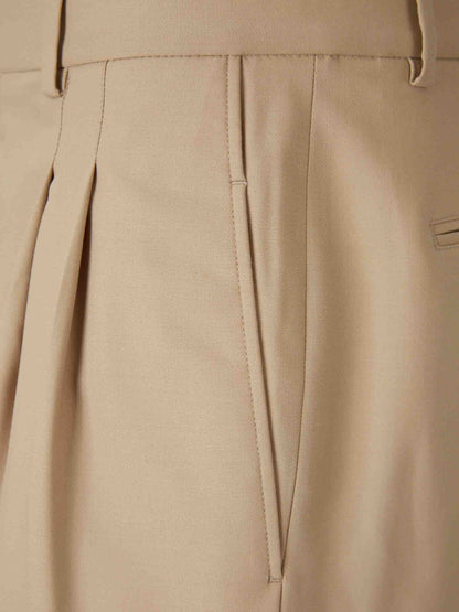 Ami Paris Hombre Barcelona Bermudas Pinzas Lana color Camel sku 523-001302 02 - Foto 4