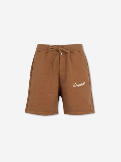 Outlet online Dsquared2 Hombre Bermudas Logo Algodón color Marrón sku 523-001323 01 - Foto 1