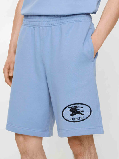 Burberry Hombre Barcelona Bermudas Logo Algodón color Azul Celeste sku 523-001345 01 - Foto 3