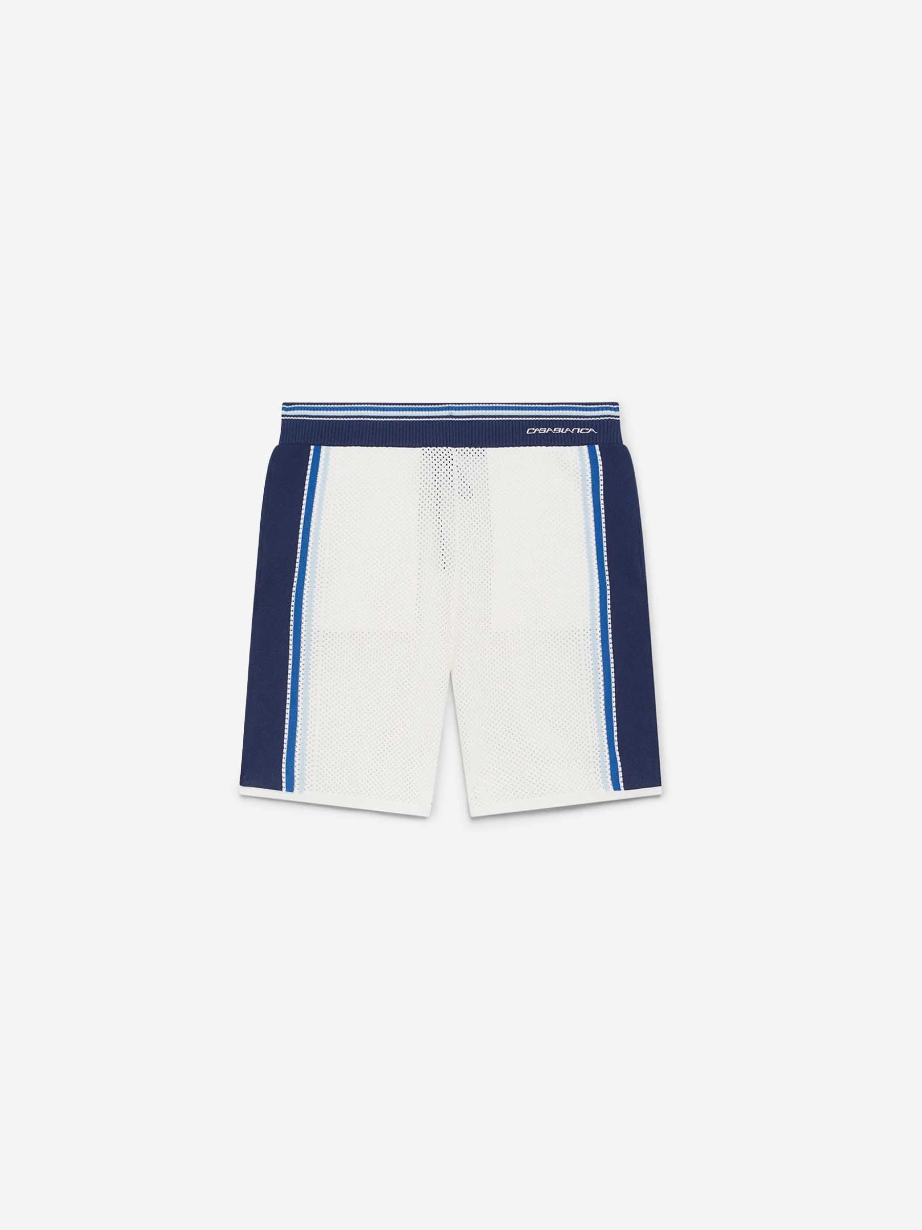 Casablanca Hombre Barcelona Bermudas Striped Mesh color Blanco sku 523-001356 01 - Foto 1