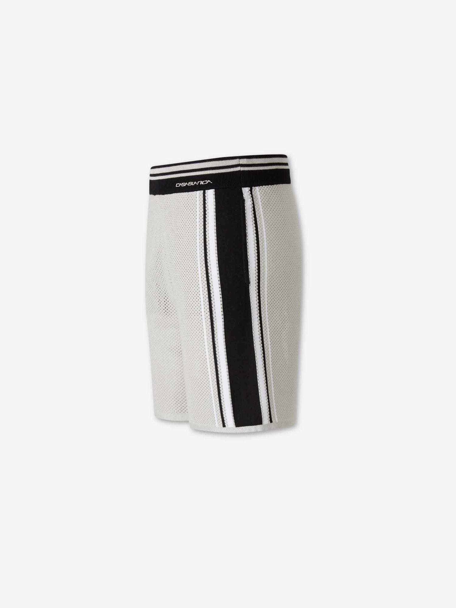 Casablanca Hombre Barcelona Bermudas Algodón Mesh color Blanco Y Negro sku 523-001361 01 - Foto 2