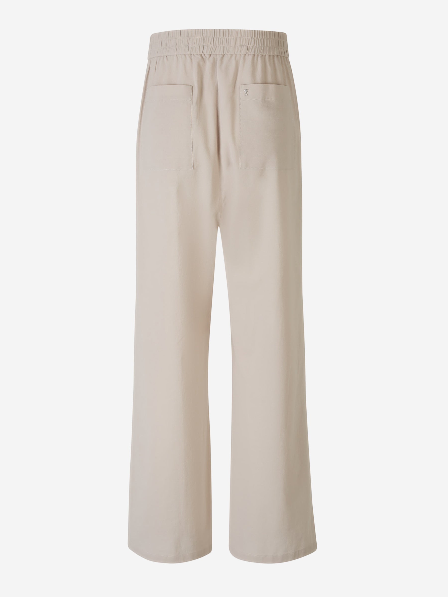 Outlet online Ami Paris Hombre Pantalones Crepé Algodón color Gris Claro sku 521-002999 02 - Foto 2