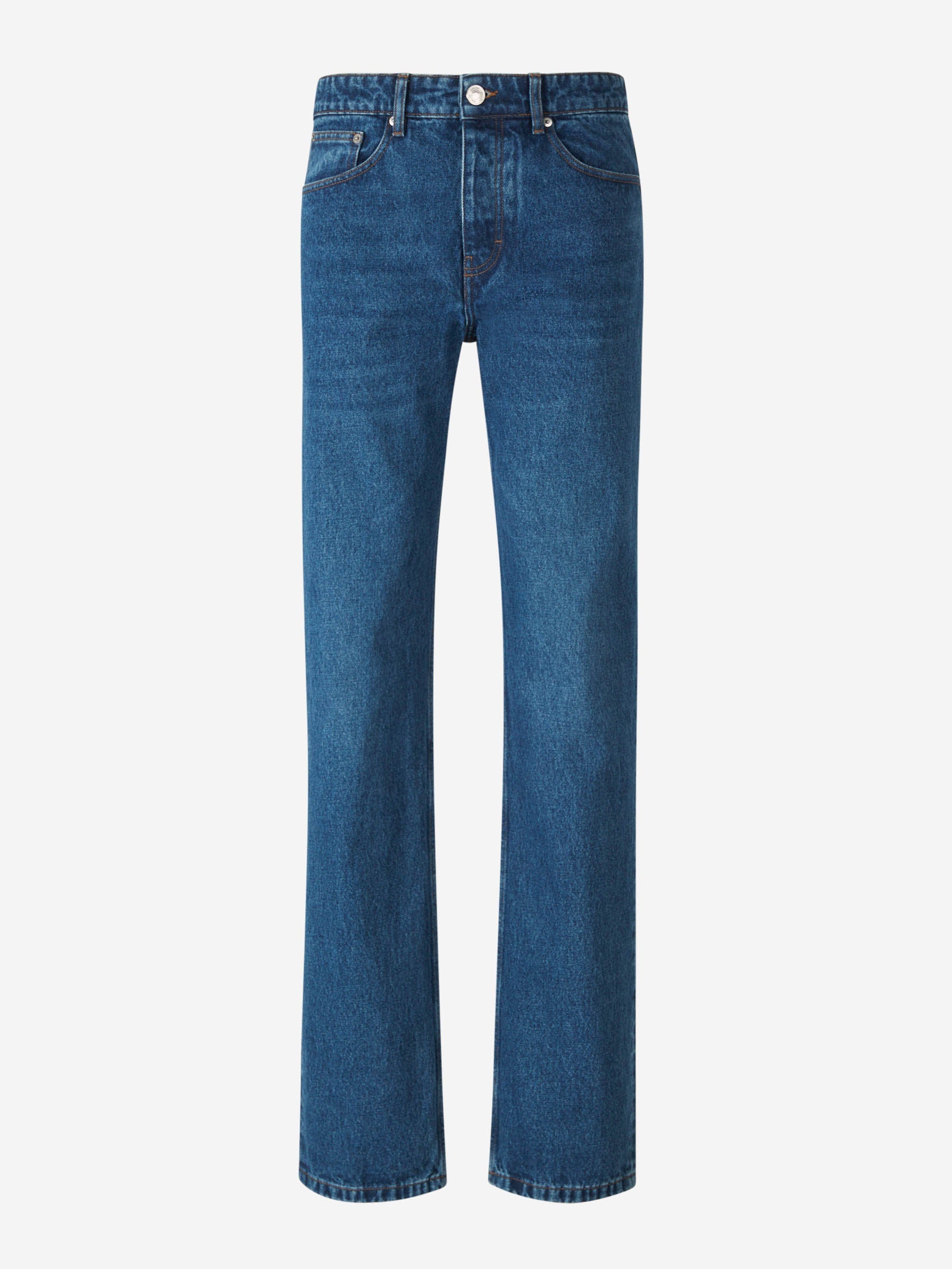 Outlet online Ami Paris Hombre Jeans Straight Fit color Azul Denim Oscuro sku 522-002678 01 - Foto 2