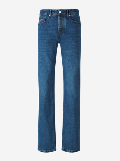 Outlet online Ami Paris Hombre Jeans Straight Fit color Azul Denim Oscuro sku 522-002678 01 - Foto 2