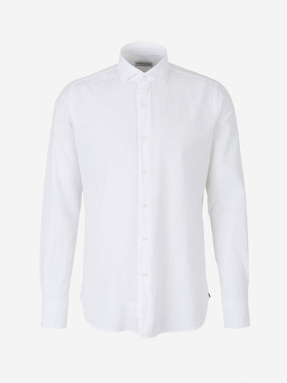 Outlet online Santa Eulalia Hombre Camisa Seersucker Algodón color Blanco sku 531-005080 01 - Foto 1