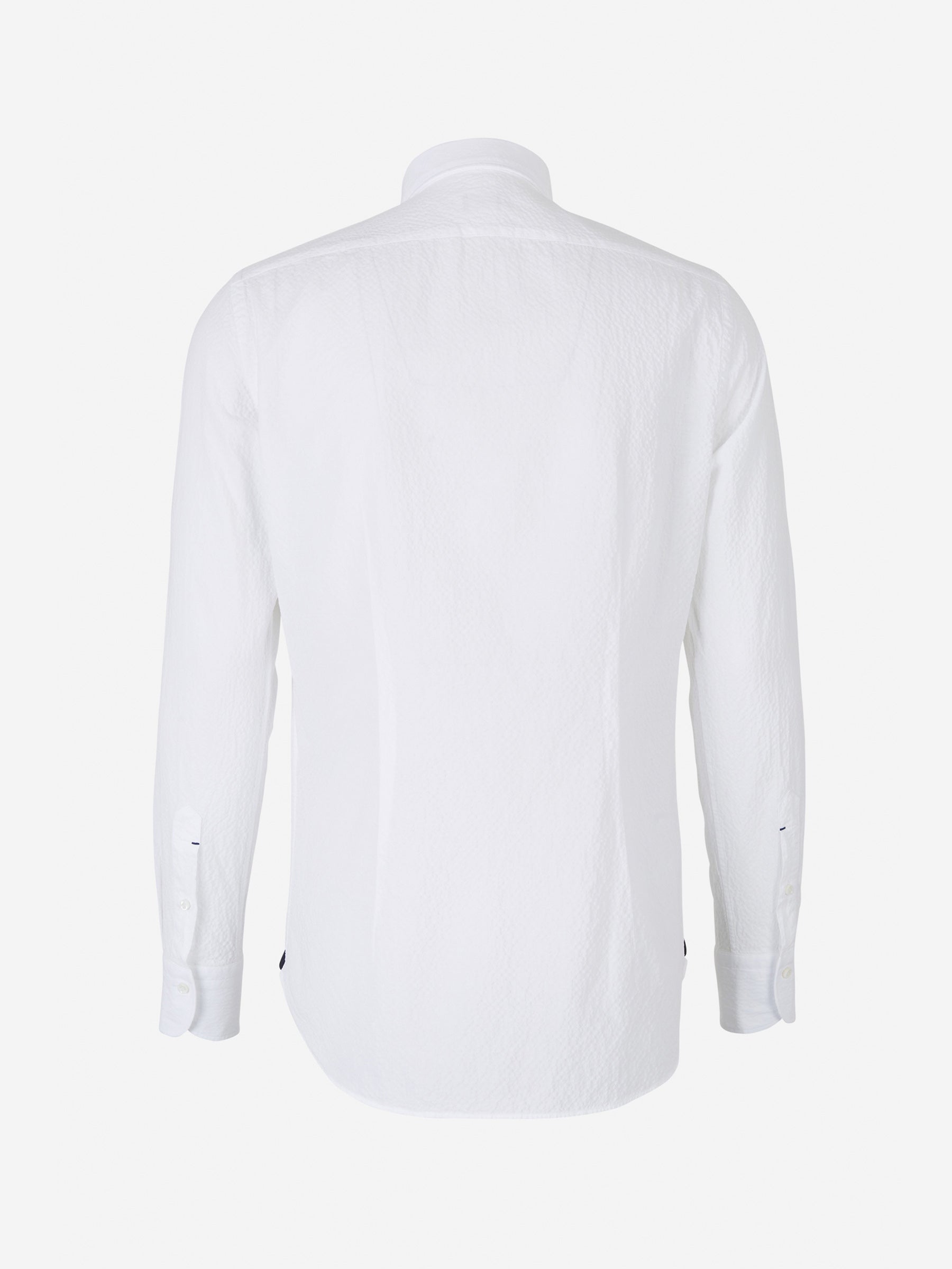 Outlet online Santa Eulalia Hombre Camisa Seersucker Algodón color Blanco sku 531-005080 01 - Foto 2