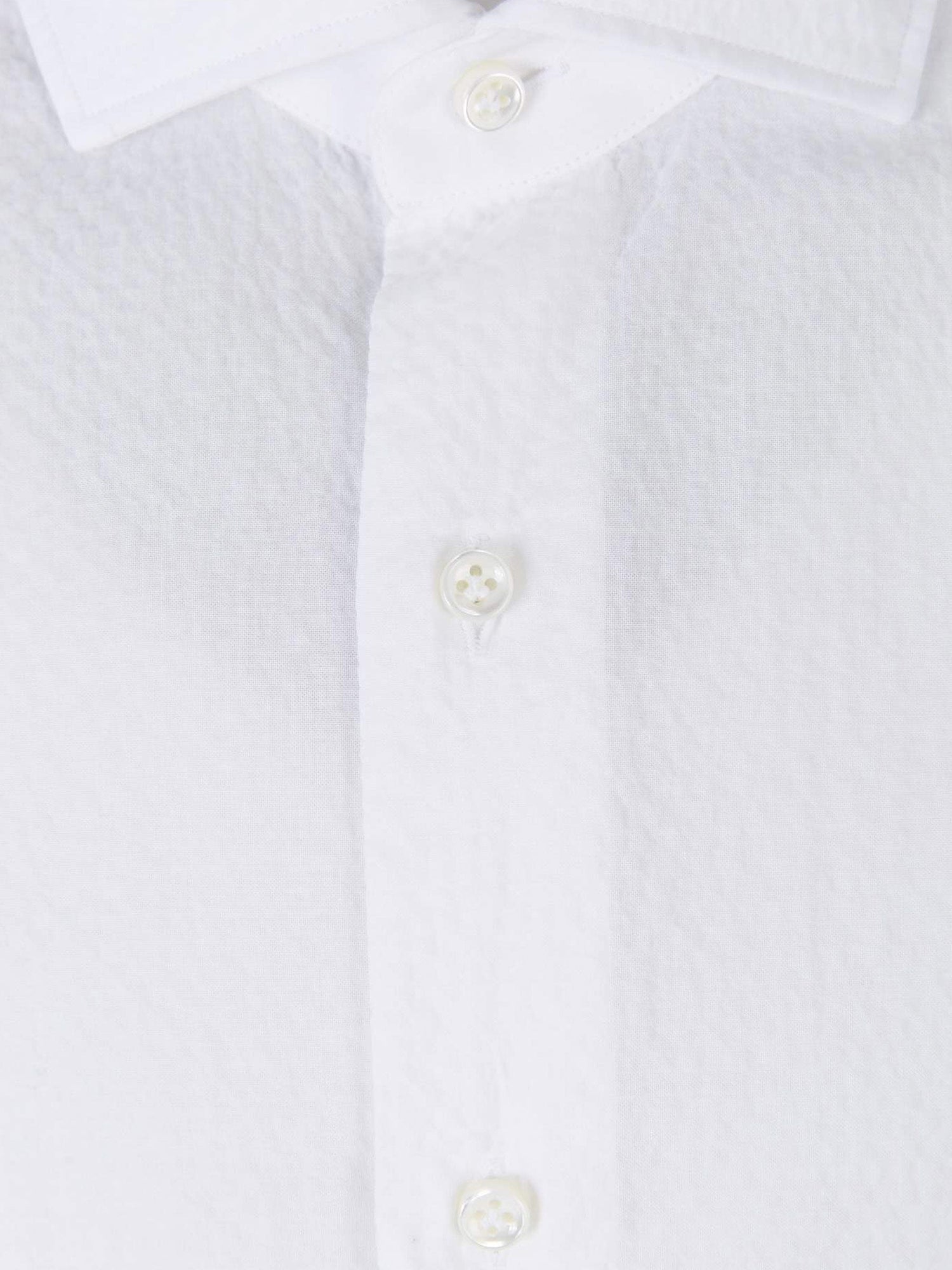 Outlet online Santa Eulalia Hombre Camisa Seersucker Algodón color Blanco sku 531-005080 01 - Foto 3