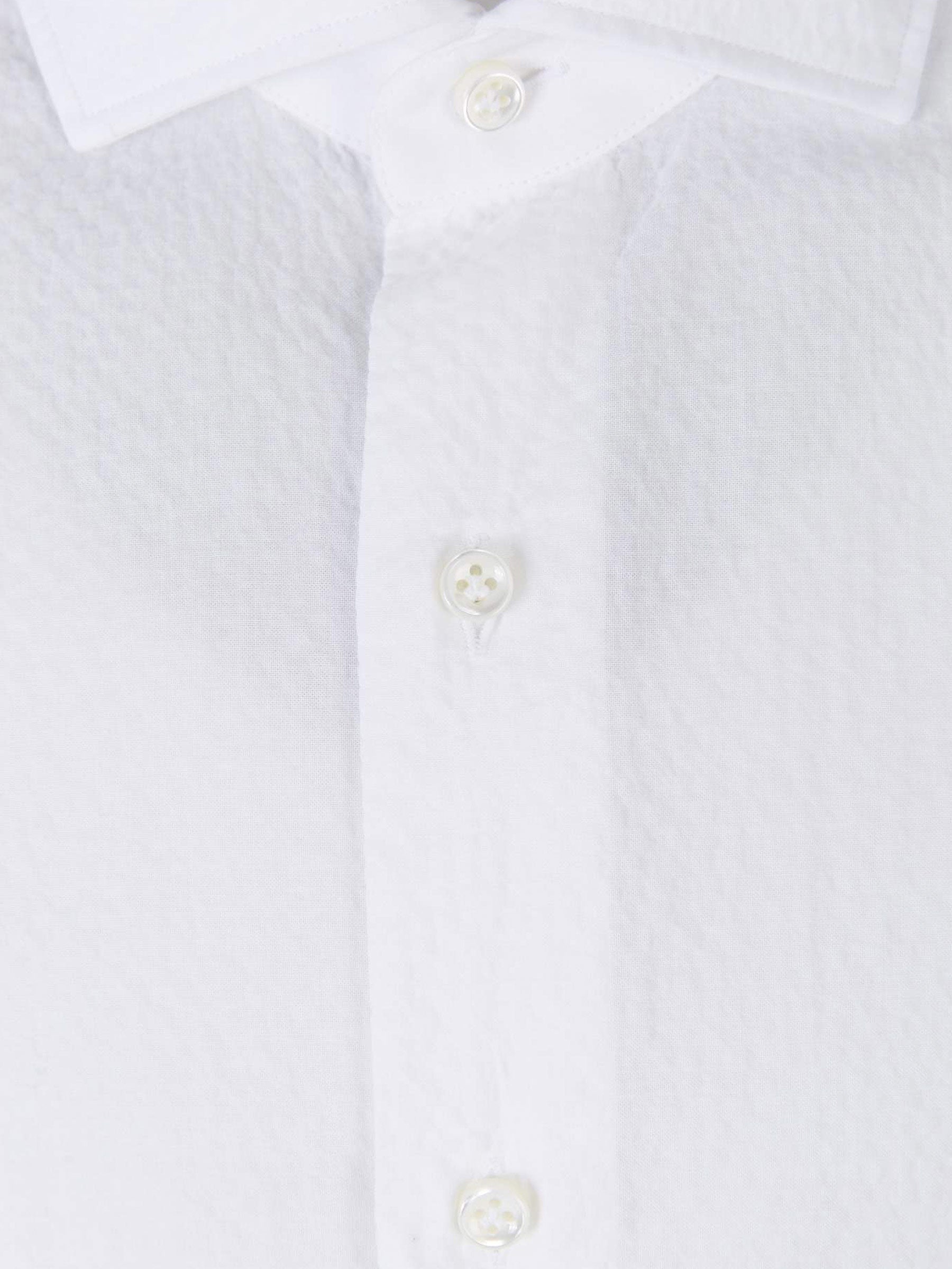 Outlet online Santa Eulalia Hombre Camisa Seersucker Algodón color Blanco sku 531-005080 01 - Foto 3