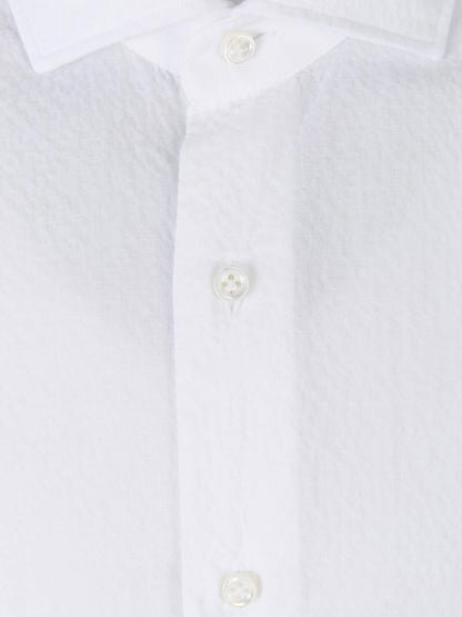 Outlet online Santa Eulalia Hombre Camisa Seersucker Algodón color Blanco sku 531-005080 01 - Foto 3