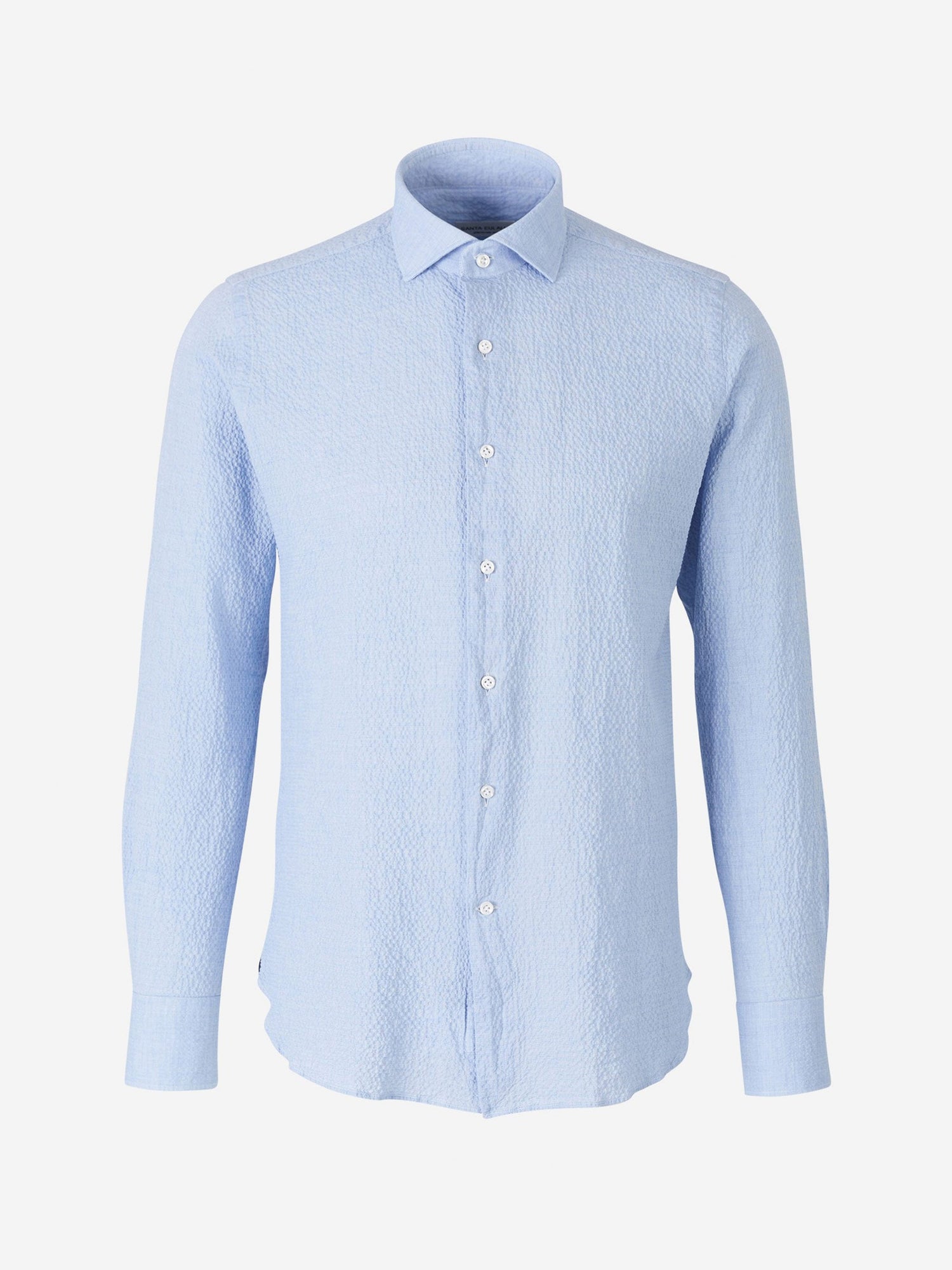 Outlet online Santa Eulalia Hombre Camisa Seersucker Algodón color Blanco sku 531-005080 01 - Foto 5
