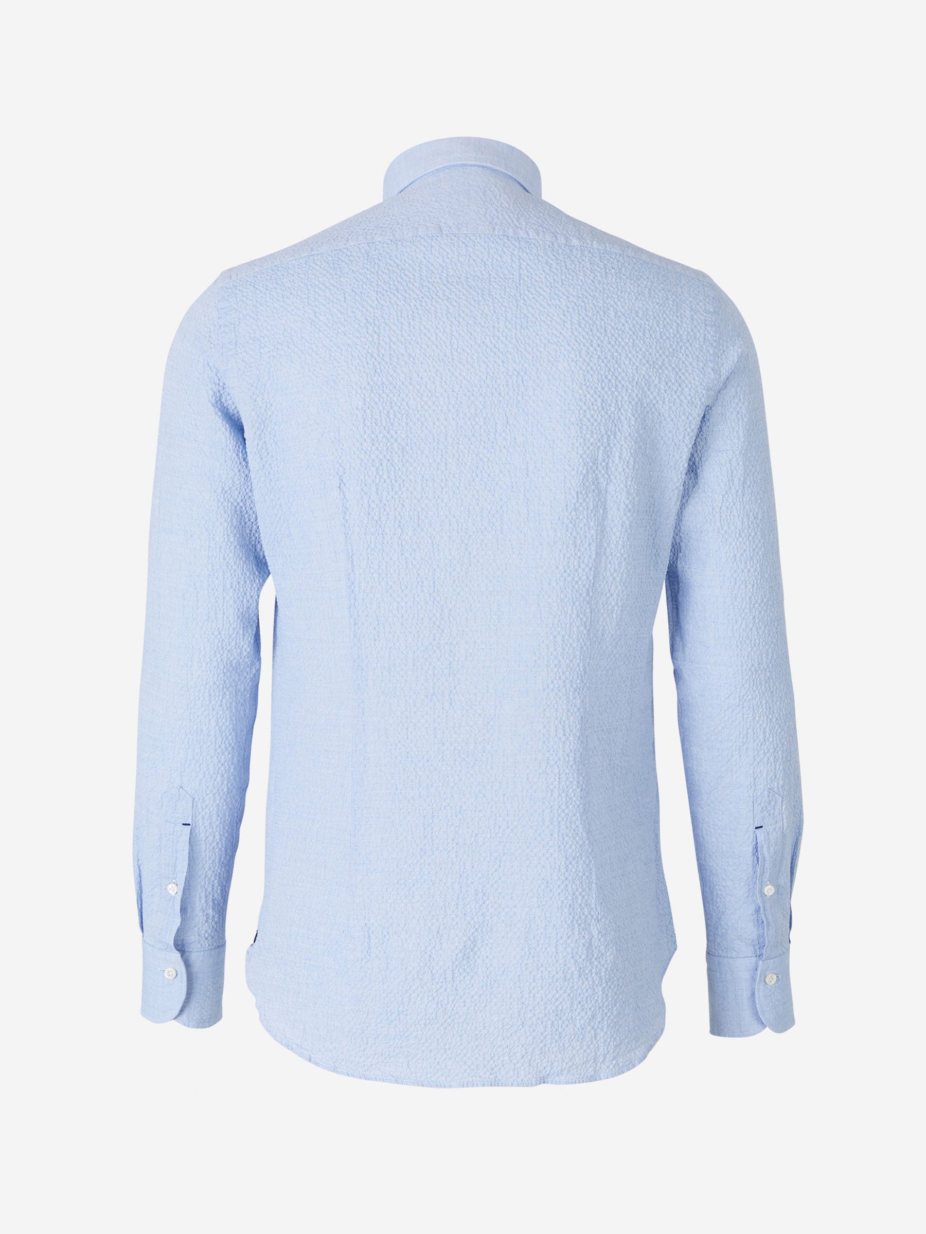 Outlet online Santa Eulalia Hombre Camisa Seersucker Algodón color Blanco sku 531-005080 01 - Foto 6