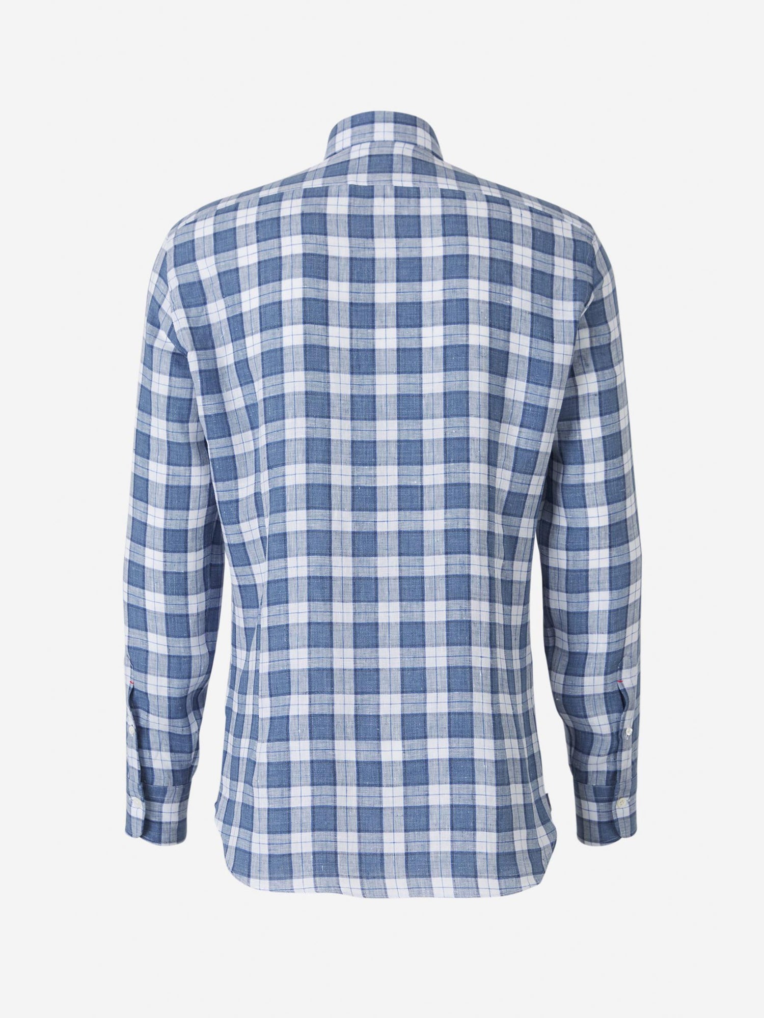 Outlet online Santa Eulalia Hombre Camisa Cuadros Lino color Azul Denim sku 531-005146 01 - Foto 2