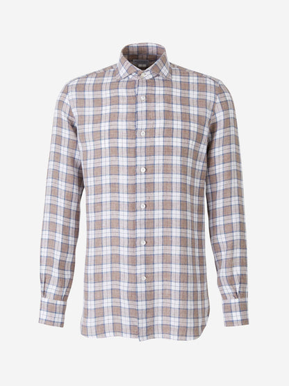 Outlet online Santa Eulalia Hombre Camisa Cuadros Lino color Azul Denim sku 531-005146 01 - Foto 5
