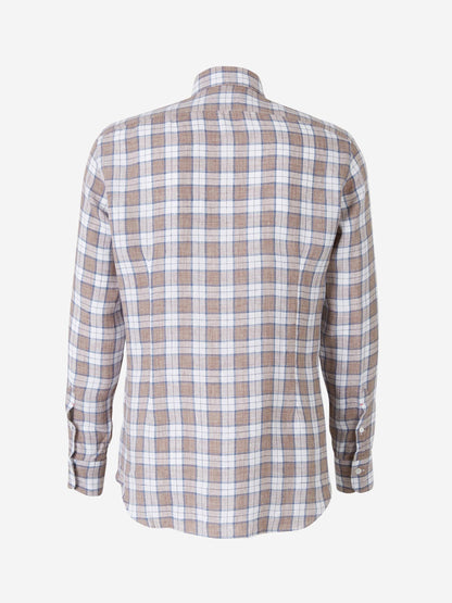Outlet online Santa Eulalia Hombre Camisa Cuadros Lino color Azul Denim sku 531-005146 01 - Foto 6