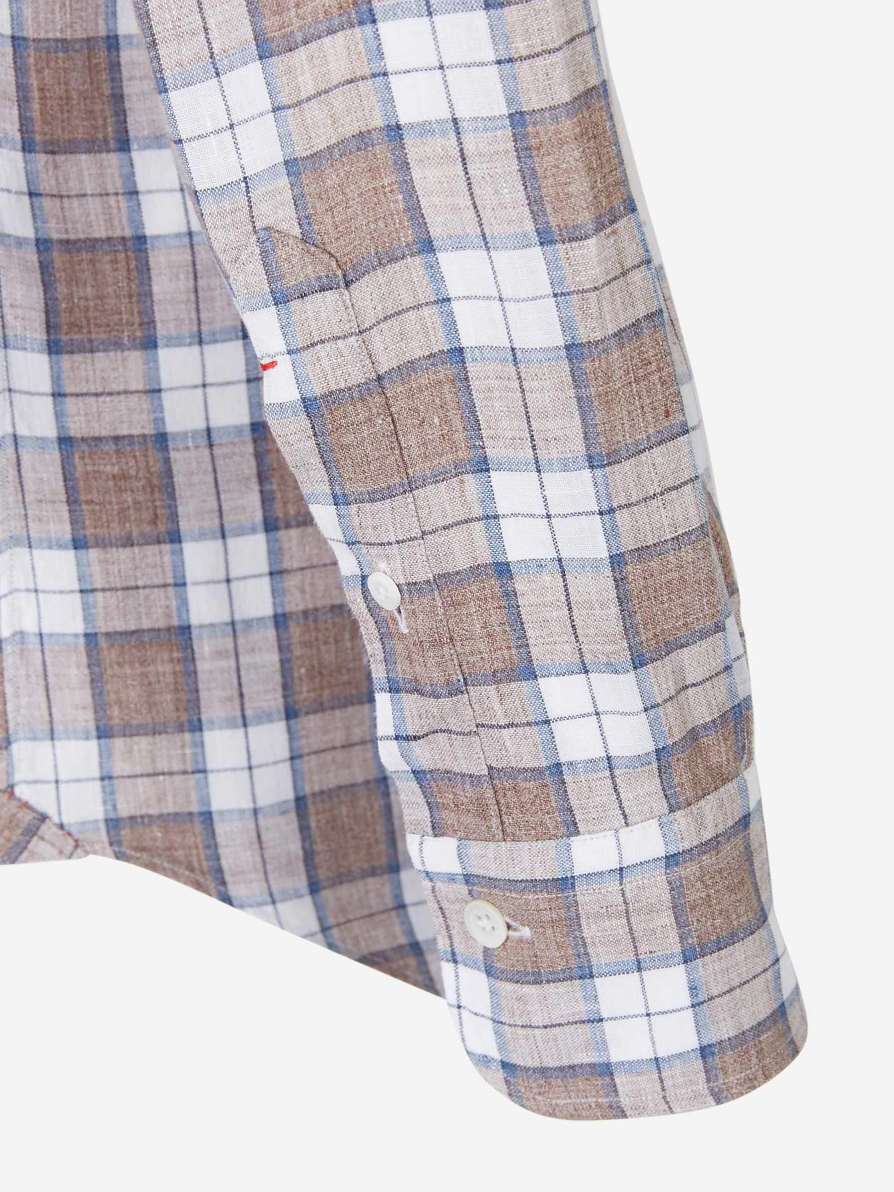 Outlet online Santa Eulalia Hombre Camisa Cuadros Lino color Azul Denim sku 531-005146 01 - Foto 8