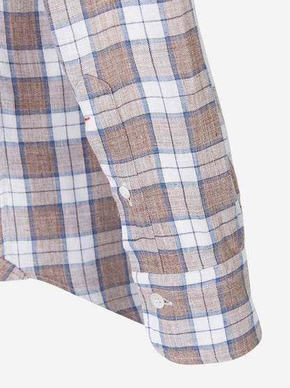 Outlet online Santa Eulalia Hombre Camisa Cuadros Lino color Azul Denim sku 531-005146 01 - Foto 8