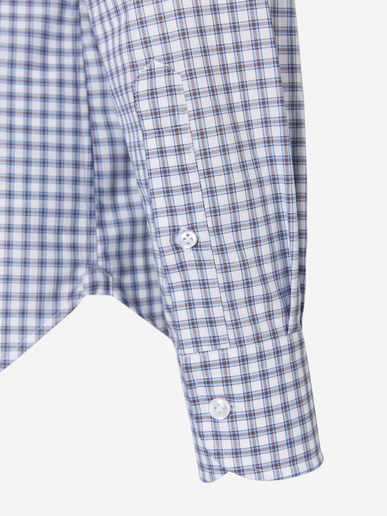 Outlet online Santa Eulalia Hombre Camisa Algodón Motivo Cuadros color Blanco sku 531-005367 01 - Foto 4