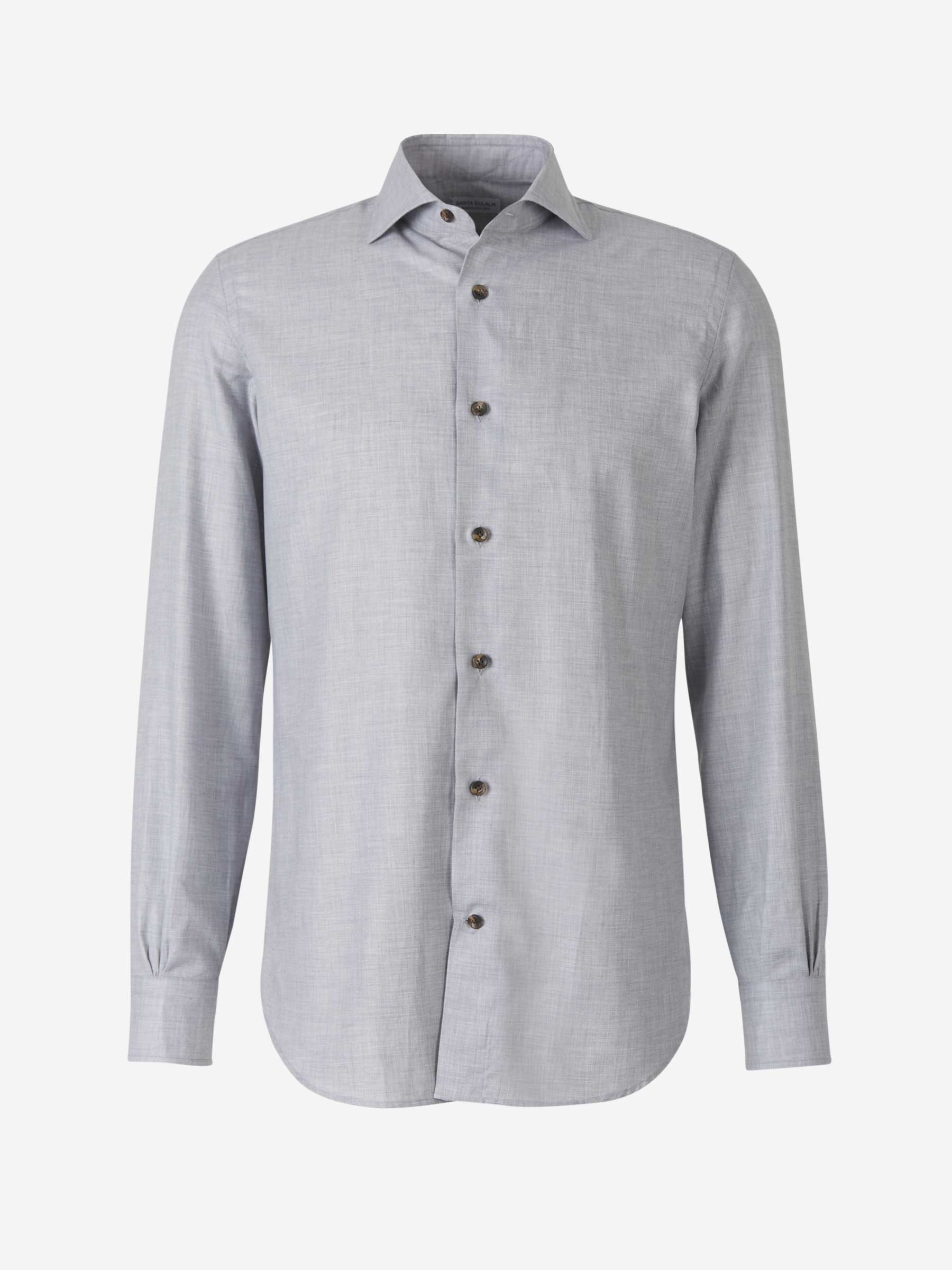 Outlet online Santa Eulalia Hombre Camisa Algodón Lisa color Blanco sku 531-005418 01 - Foto 5