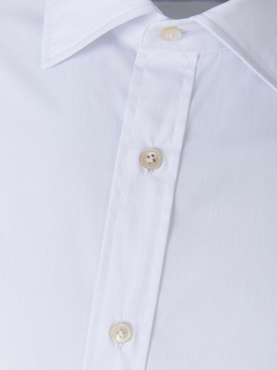Outlet online Borrelli Hombre Camisa Lisa Popelina color Blanco sku 531-005632 02 - Foto 7