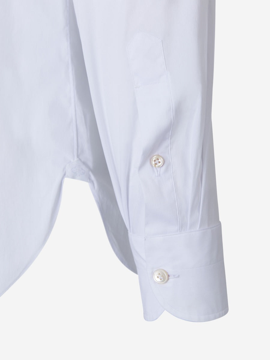 Outlet online Borrelli Hombre Camisa Lisa Popelina color Blanco sku 531-005632 02 - Foto 8