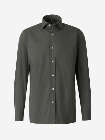Outlet online Borrelli Hombre Camisa Lisa Popelina color Verde Militar sku 531-005632 01 - Foto 1