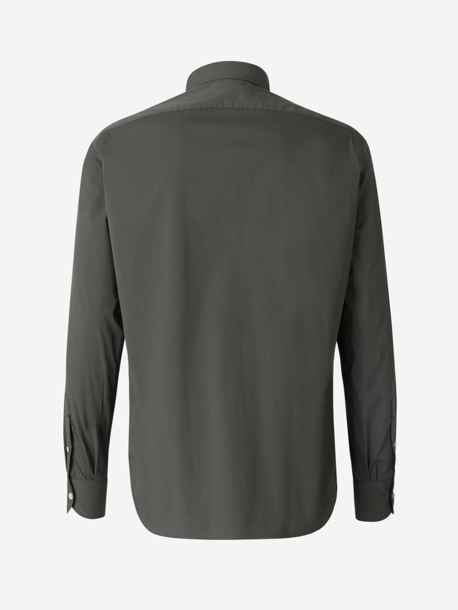 Outlet online Borrelli Hombre Camisa Lisa Popelina color Verde Militar sku 531-005632 01 - Foto 2