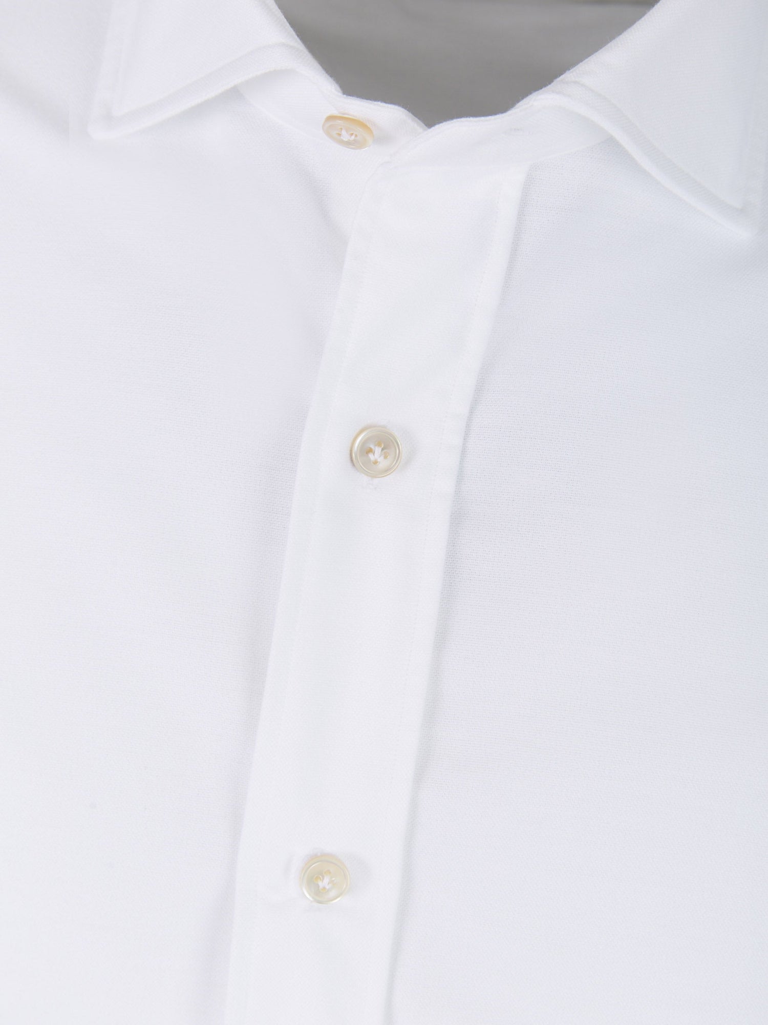 Outlet online Borrelli Hombre Camisa Algodón Texturizada color Blanco sku 531-005676 01 - Foto 3