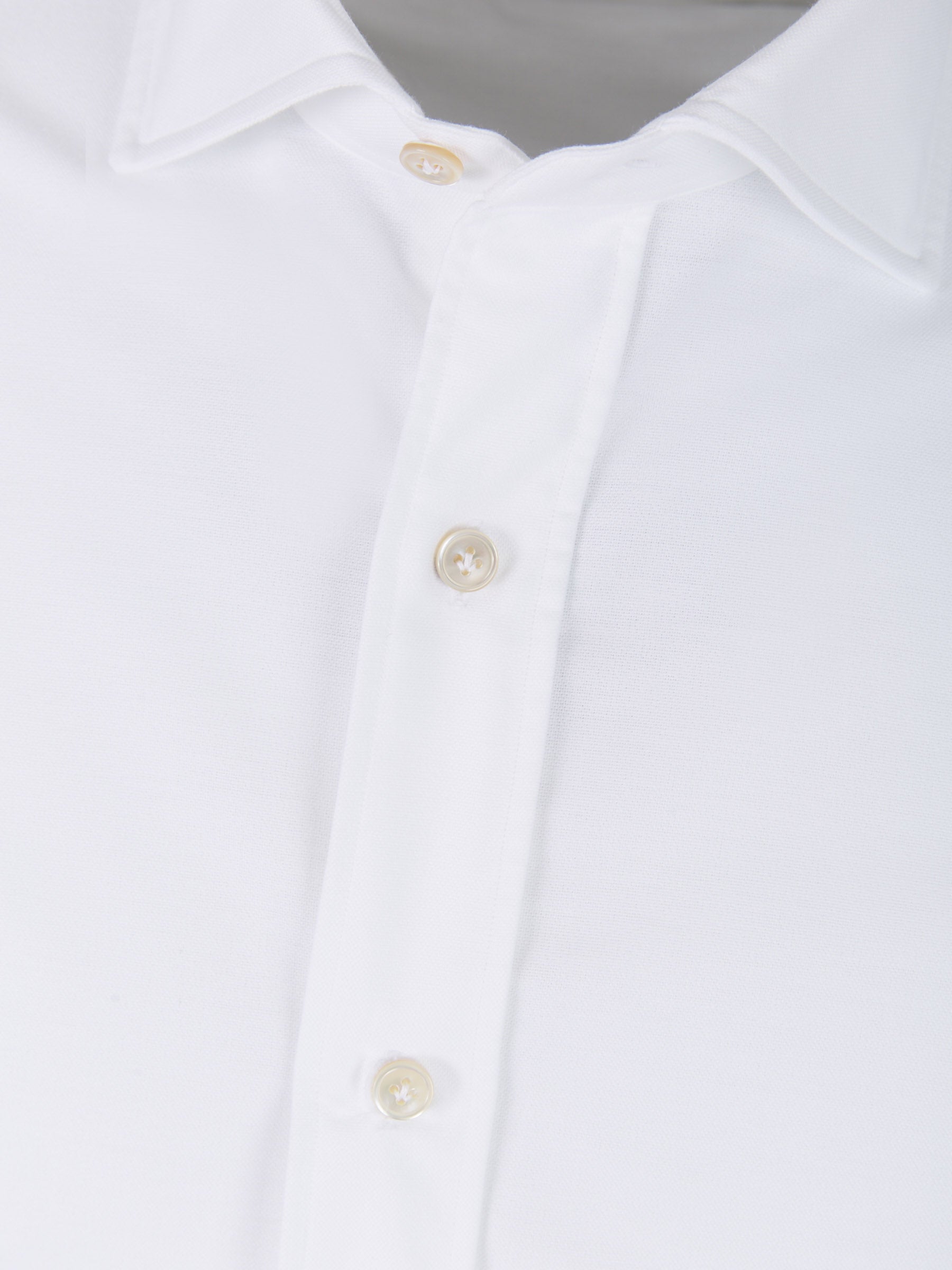 Outlet online Borrelli Hombre Camisa Algodón Texturizada color Blanco sku 531-005676 01 - Foto 3