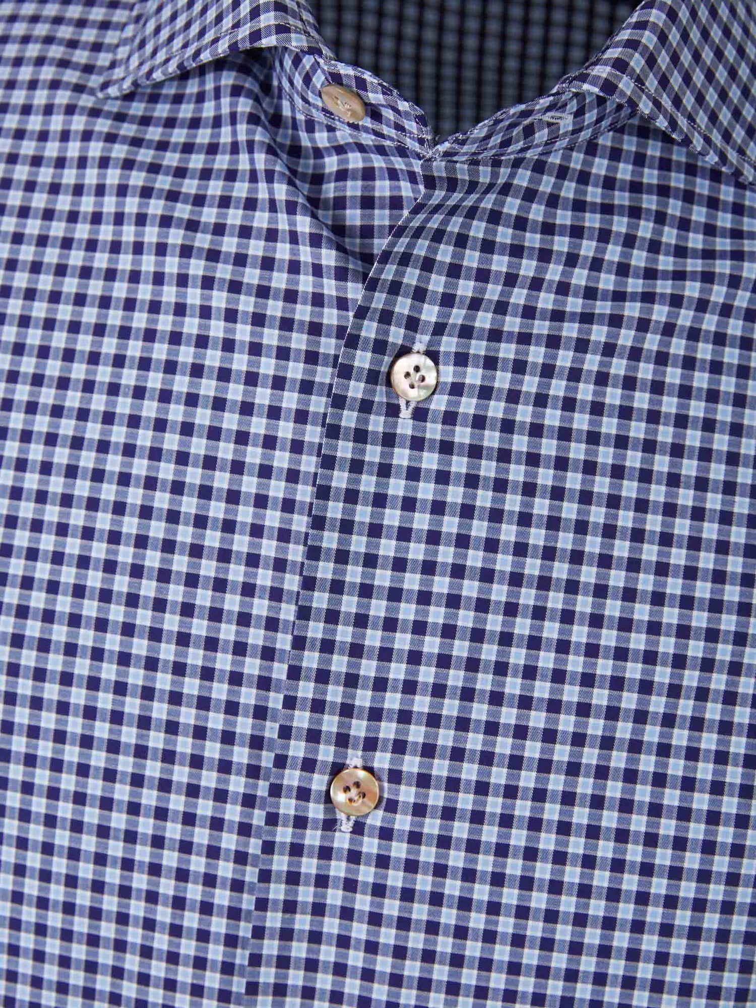 Outlet online Santa Eulalia Hombre Camisa Motivo Cuadros Vichy color Azul Noche sku 531-005761 01 - Foto 3