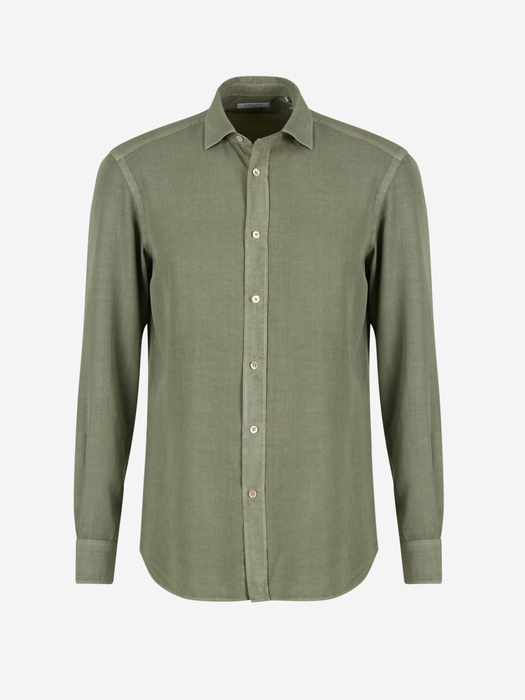 Outlet online Boglioli Hombre Camisa Fluida Lisa color Azul Noche sku 531-005831 03 - Foto 1
