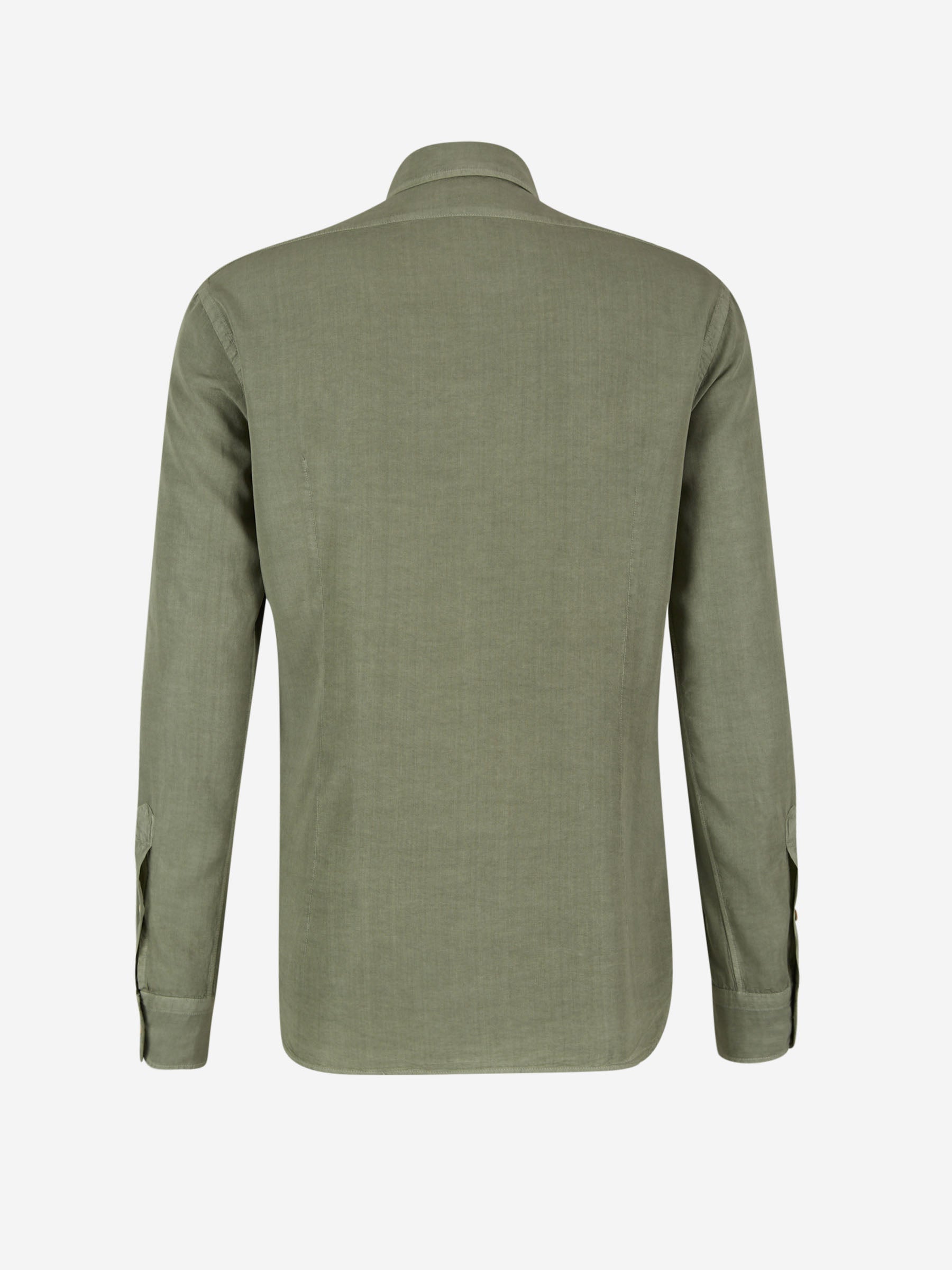Outlet online Boglioli Hombre Camisa Fluida Lisa color Azul Noche sku 531-005831 03 - Foto 2