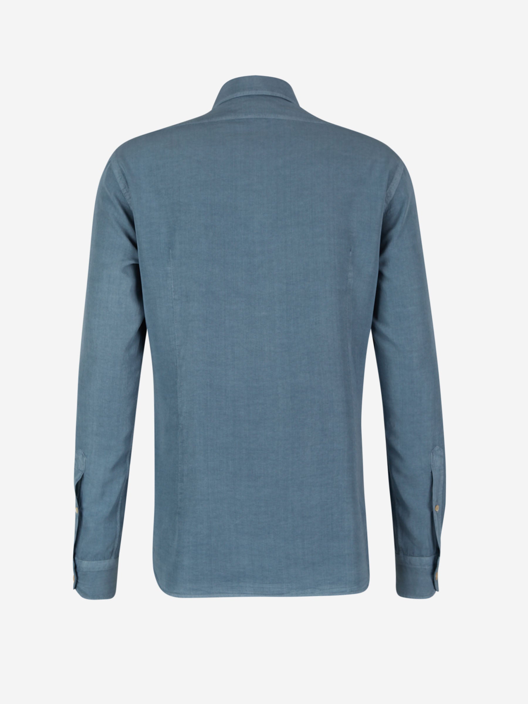 Outlet online Boglioli Hombre Camisa Fluida Lisa color Azul Noche sku 531-005831 03 - Foto 6