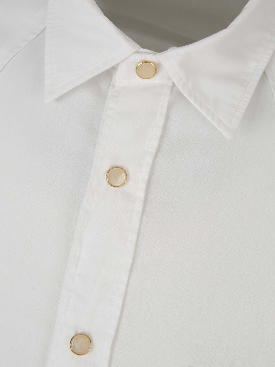 Outlet online Lardini Hombre Camisa Lisa Algodón color Verde Militar sku 531-005853 02 - Foto 4