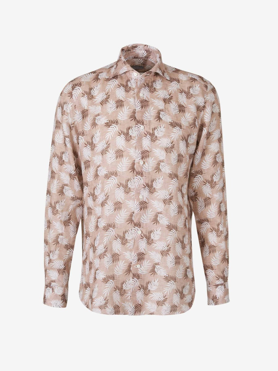 Outlet online Vincenzo di Ruggiero Hombre Camisa Estampada Algodón color Beis sku 531-005861 01 - Foto 1