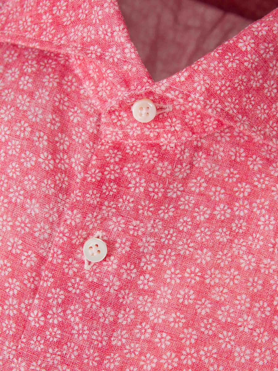 Outlet online Vincenzo di Ruggiero Hombre Camisa Floral Algodón color Coral sku 531-005865 01 - Foto 3