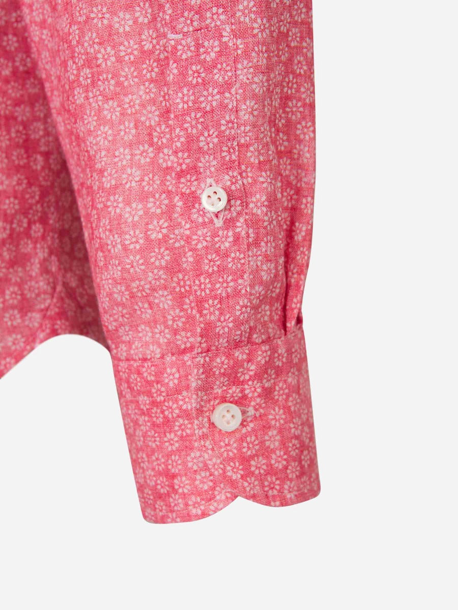 Outlet online Vincenzo di Ruggiero Hombre Camisa Floral Algodón color Coral sku 531-005865 01 - Foto 4