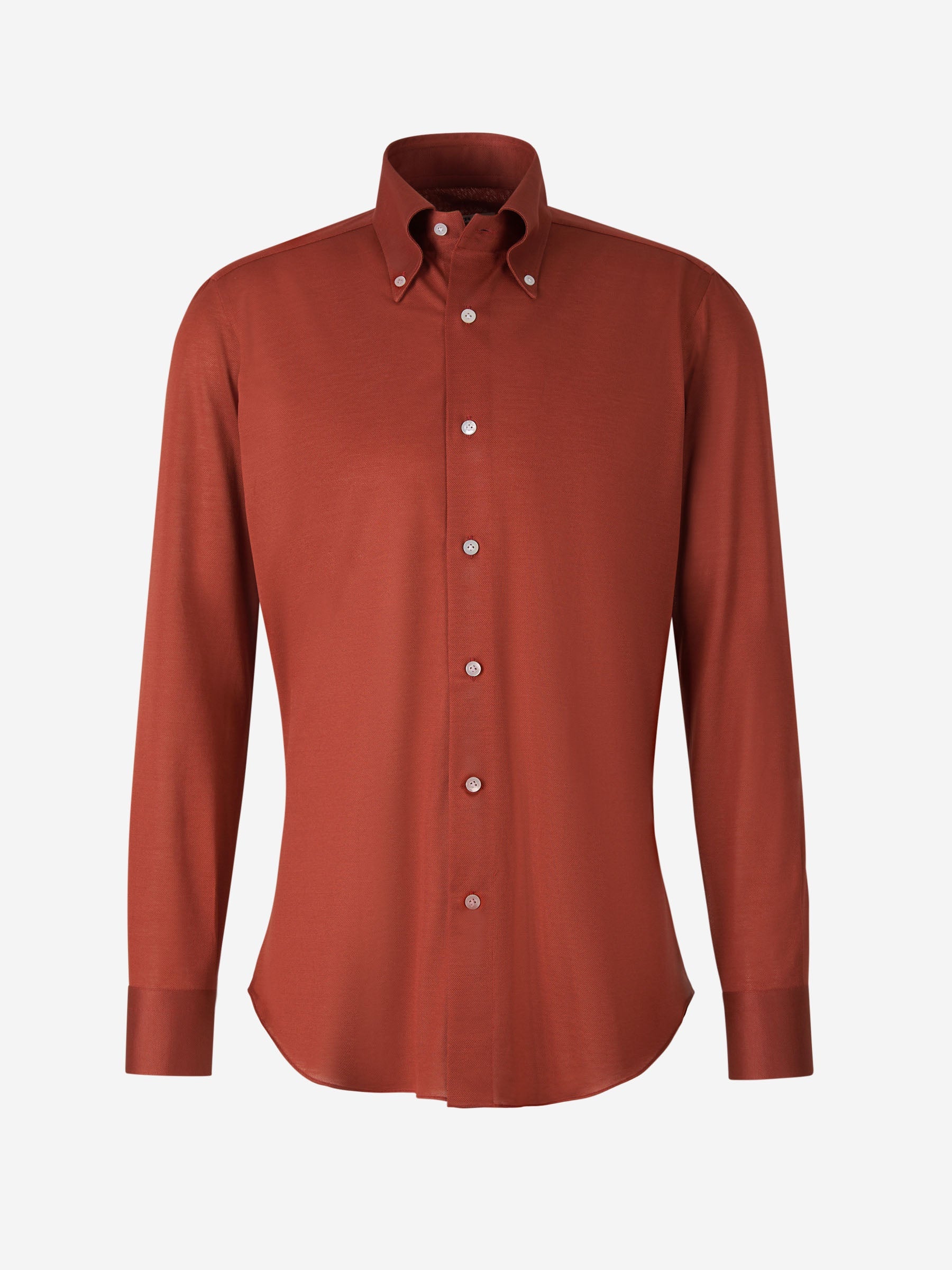 Fray Camisa Algodón Piqué color Terracota sku 531-005956 02 - Foto 5