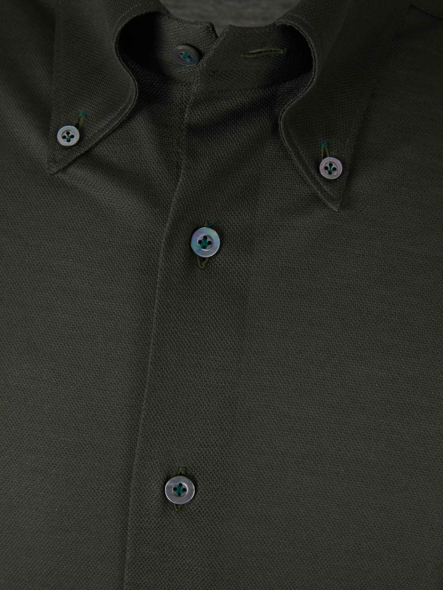 Outlet online Fray Hombre Camisa Algodón Piqué color Verde Oscuro sku 531-005956 04 - Foto 15