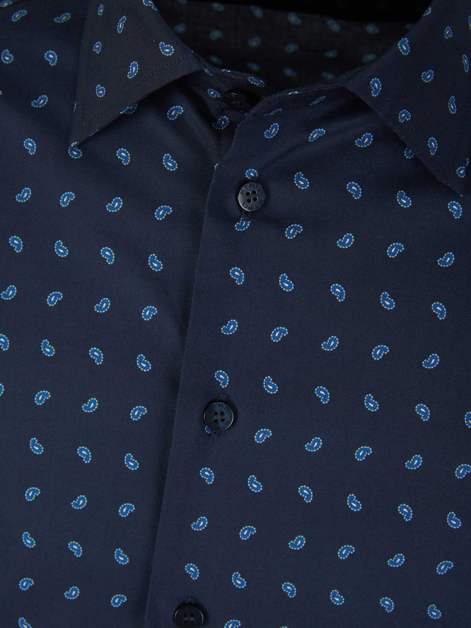 Outlet online Etro Hombre Camisa Estampado Algodón color Azul Marino sku 531-005979 01 - Foto 3