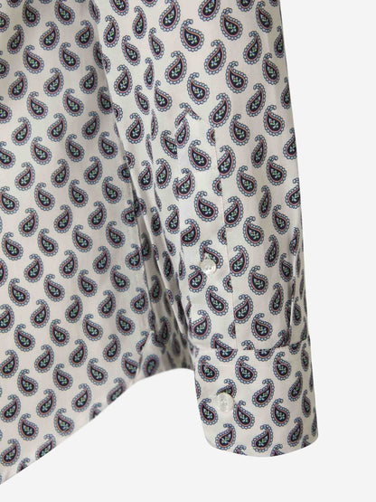 Outlet online Etro Hombre Camisa Paisley Algodón color Blanco sku 531-005983 01 - Foto 4