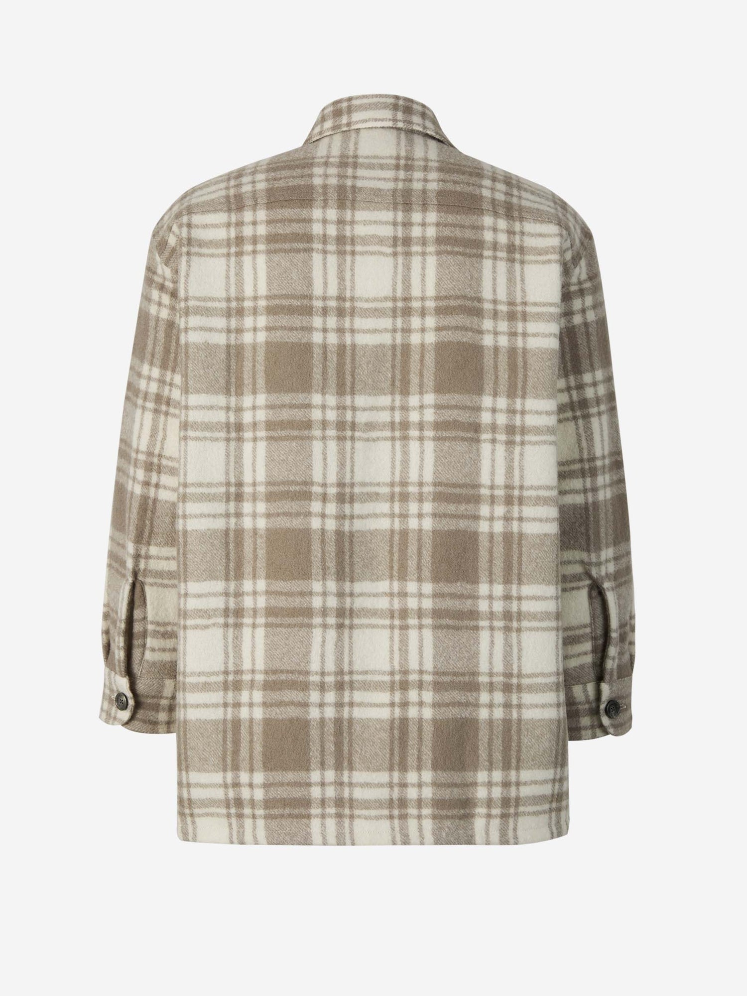 Outlet online Ami Paris Hombre Sobrecamisa Lana Cuadros color Gris Claro sku 531-005999 01 - Foto 3