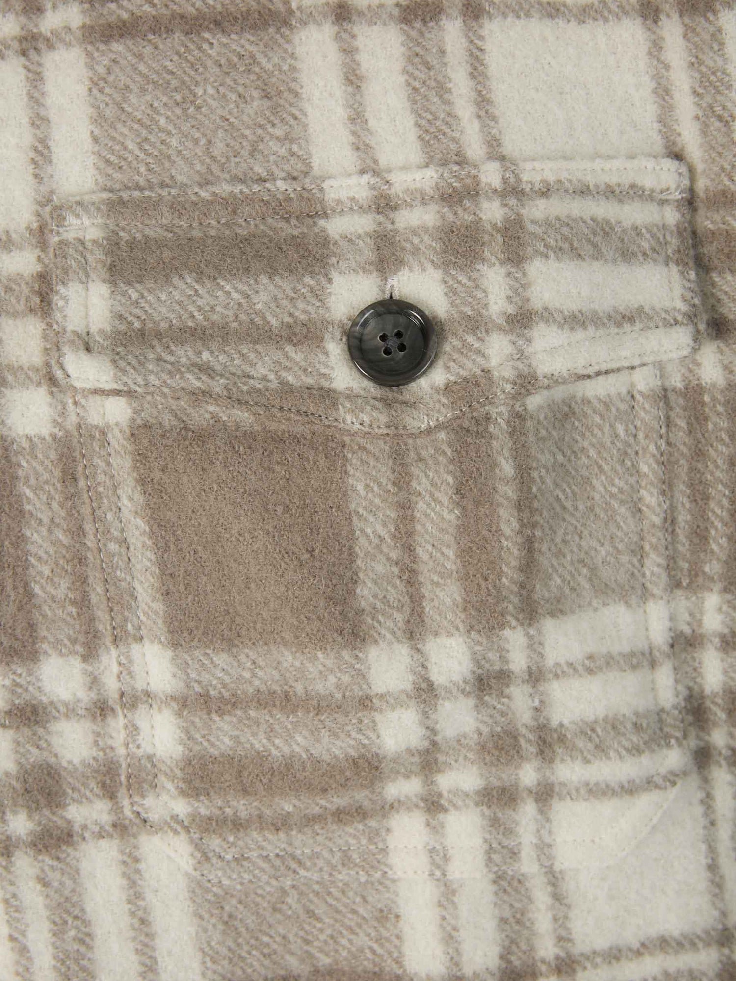 Outlet online Ami Paris Hombre Sobrecamisa Lana Cuadros color Gris Claro sku 531-005999 01 - Foto 5