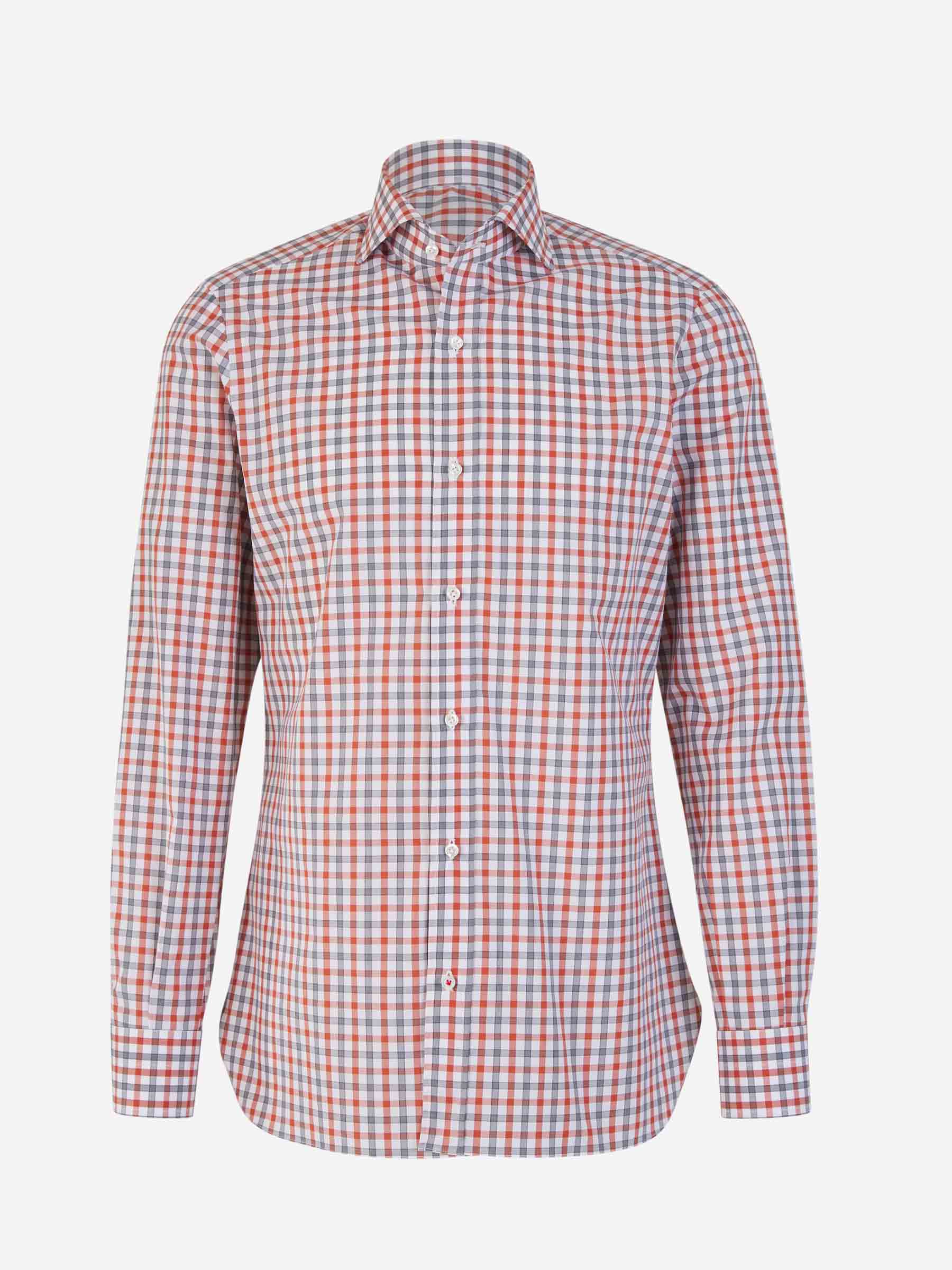 Outlet online Isaia Hombre Camisa Motivo Cuadros color Rojo sku 531-006009 01 - Foto 1