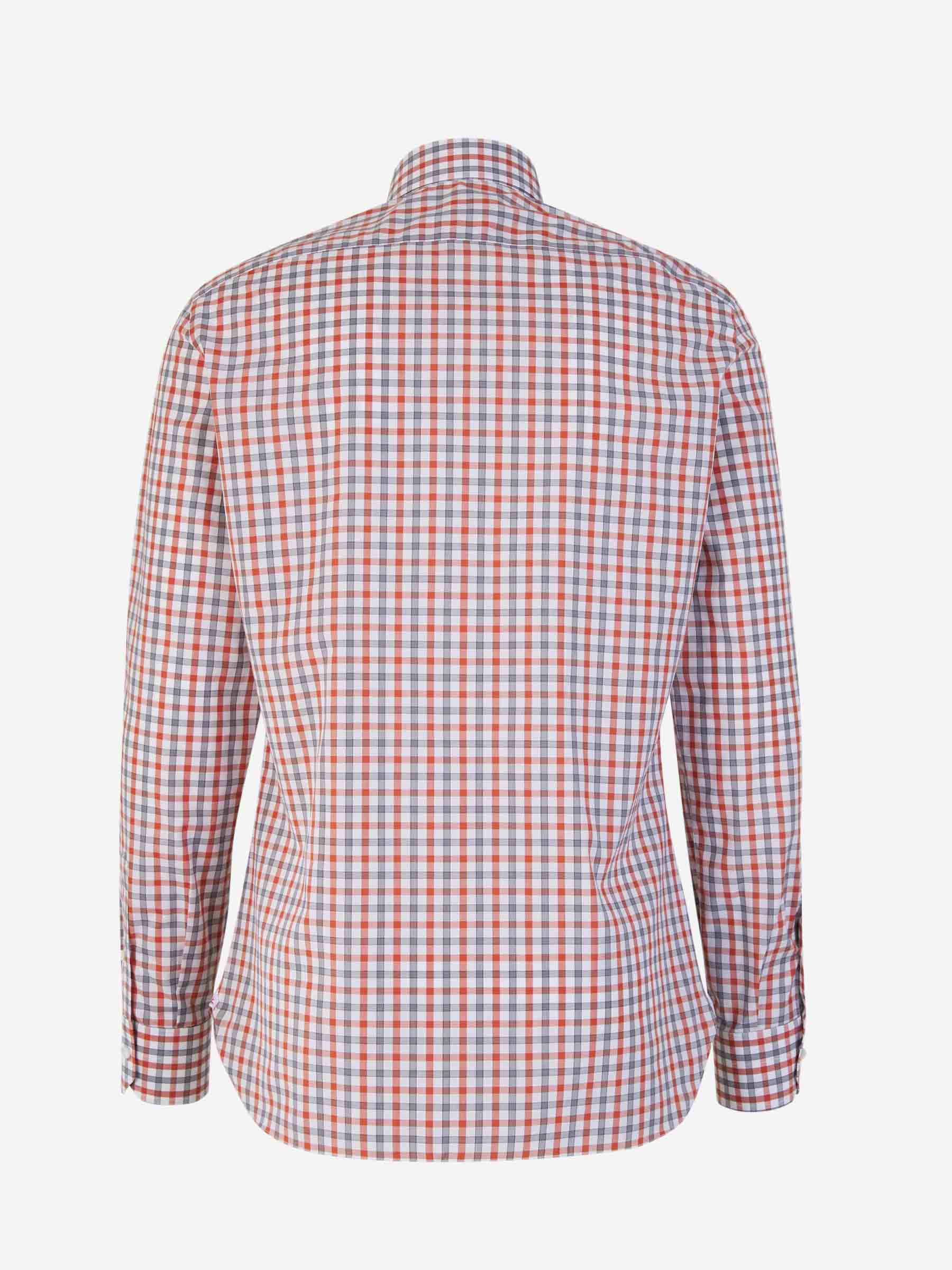 Outlet online Isaia Hombre Camisa Motivo Cuadros color Rojo sku 531-006009 01 - Foto 2